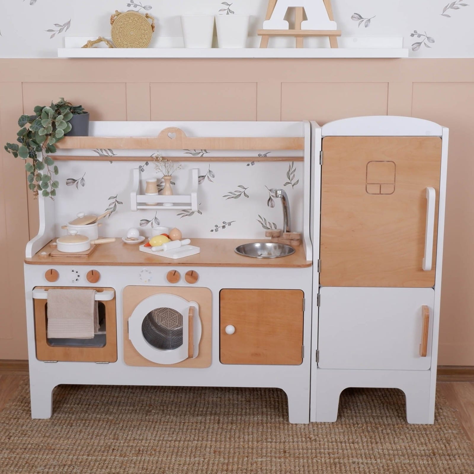 Customizable Wooden Play Kitchen | Best role playing game - Kids Wood Store