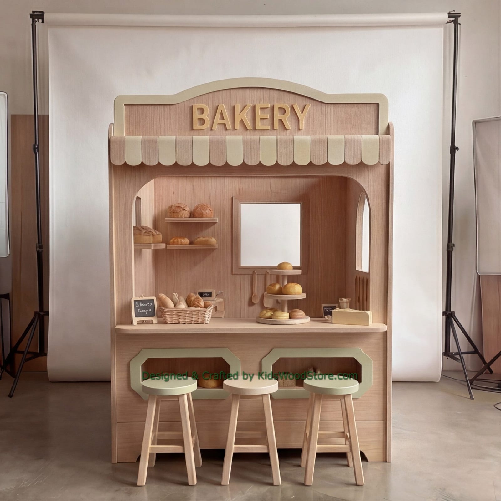 Wooden Bakery Playhouse + Furnitures for Kids | Kids Wood Store