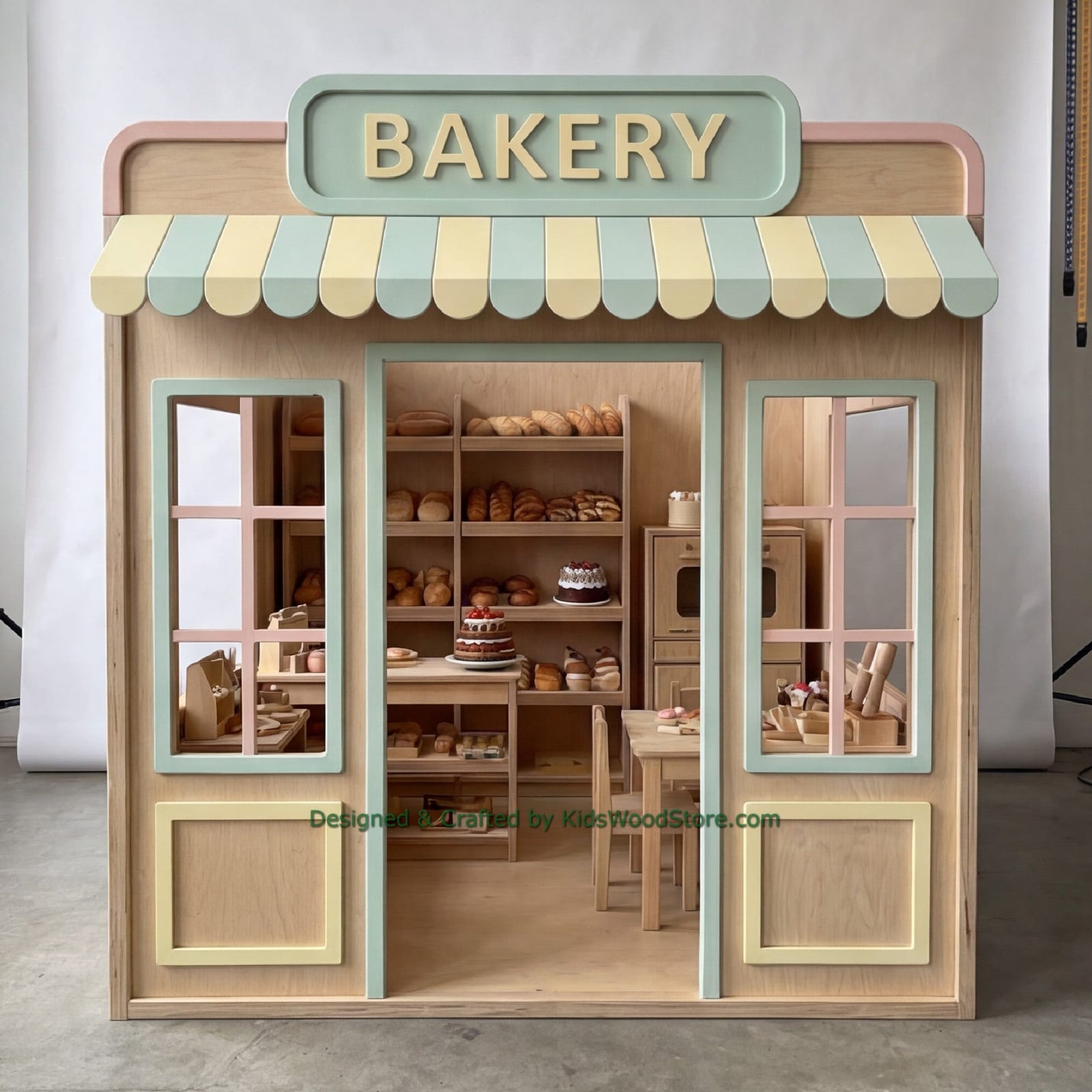 Wooden Bakery Playhouse + Furnitures for Kids | Kids Wood Store