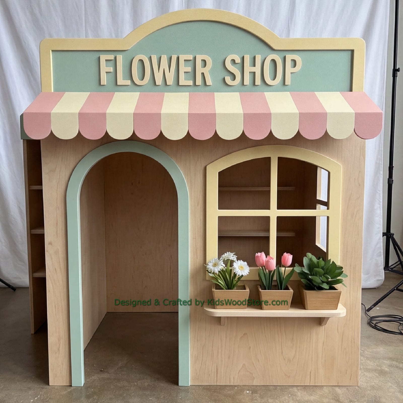 Wooden Flower Shop Playhouse + Furnitures for Kids | Kids Wood Store