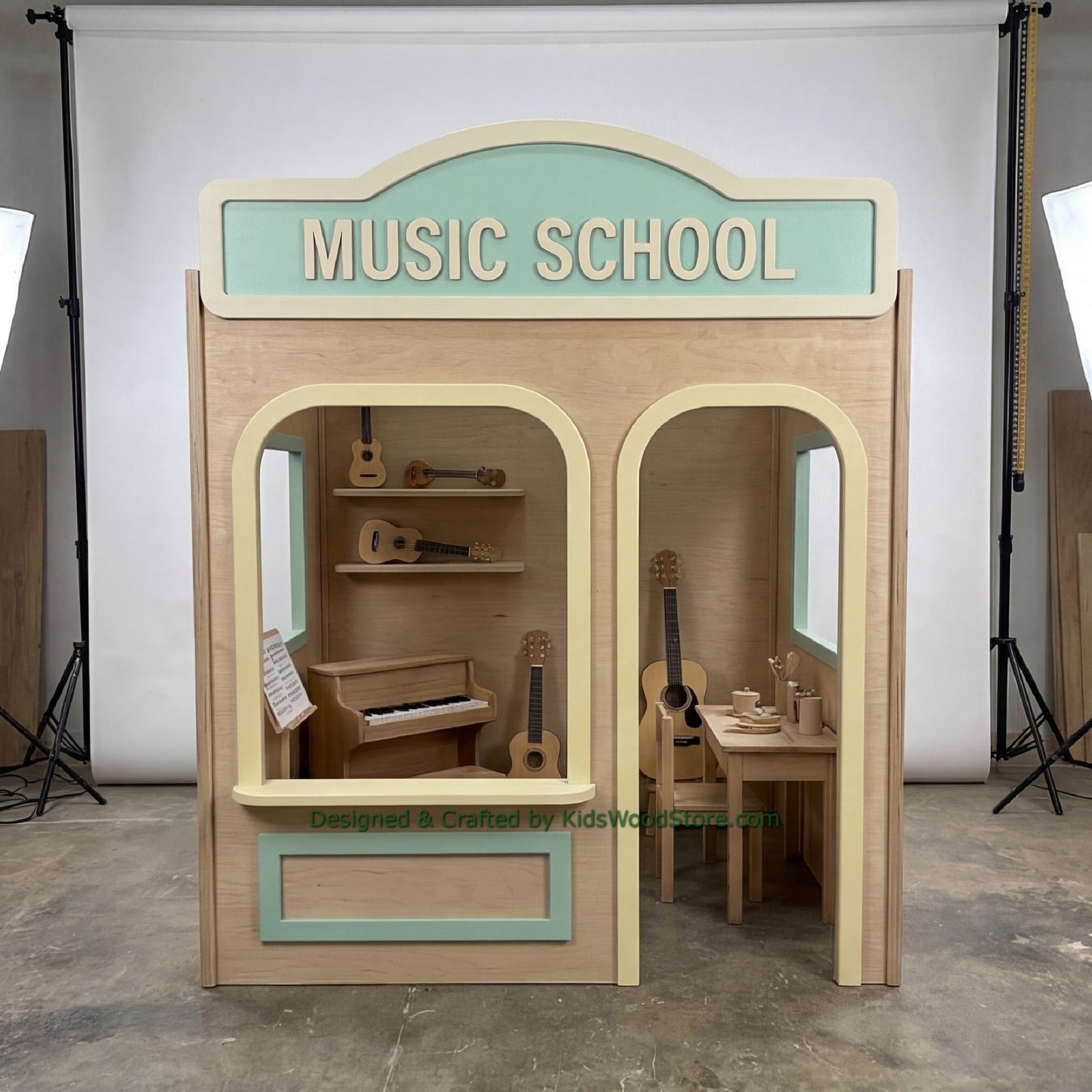 Wooden Music School Playhouse + Furnitures for Kids | Kids Wood Store