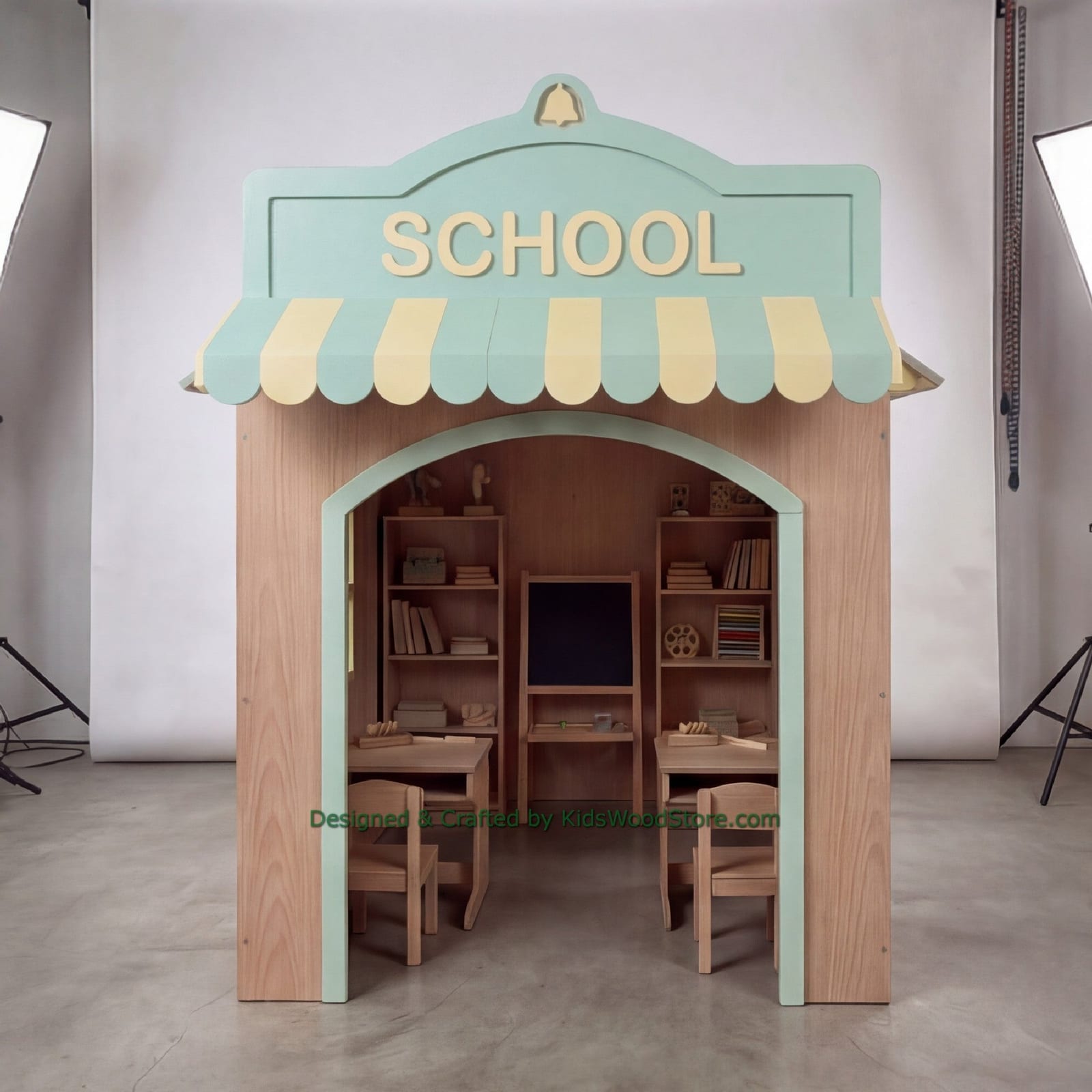 Wooden School Playhouse + Furnitures for Kids | Kids Wood Store