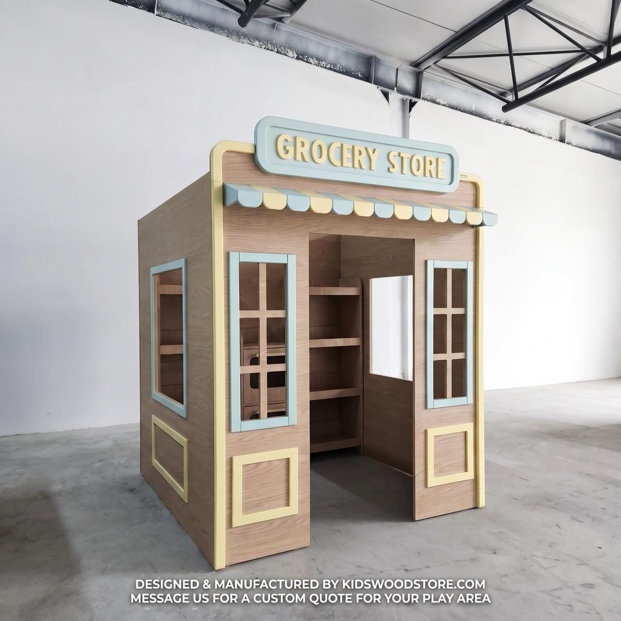 Customizable Wooden Playhouse Set - School, Grocery Store, Pet Hospital — 12