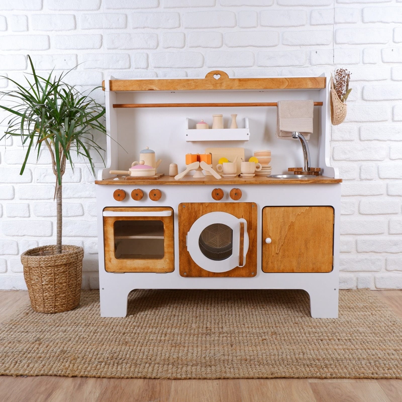 Handcrafted Wooden Play Kitchen: Montessori Pretend Play — 1