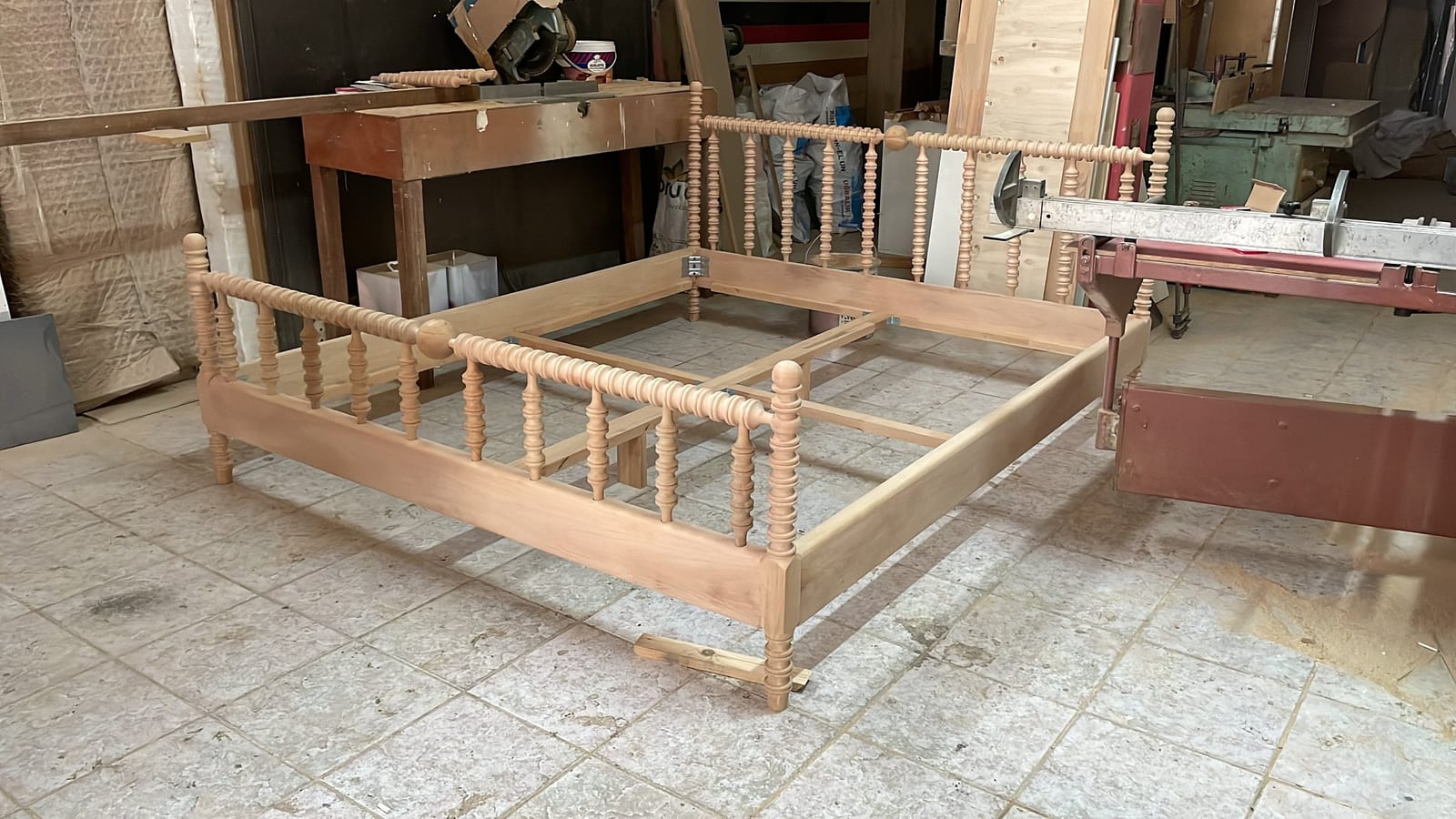 Jenny Lind Spindle Bed – Unfinished Raw Wood, Custom Size