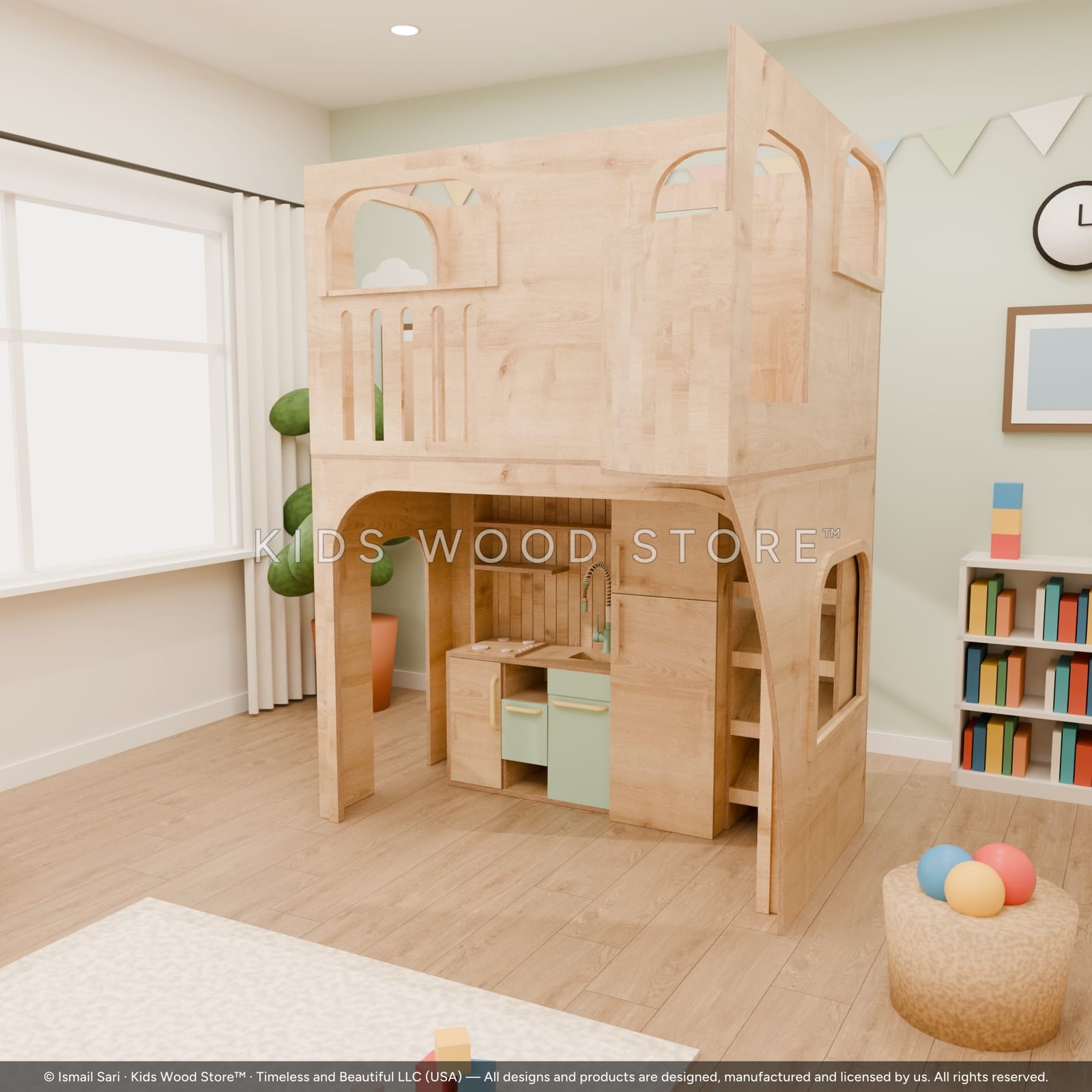 Bee Playhouse (Body) — photorealistic room render, room view