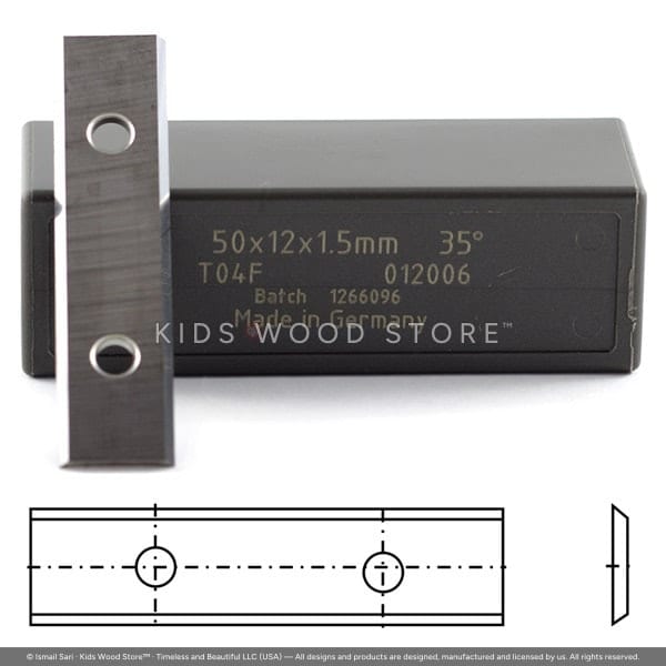 Carbide 2-Edge Sizing Knife Insert T04F-CR 50 × 12 × 1.5 — photo 1