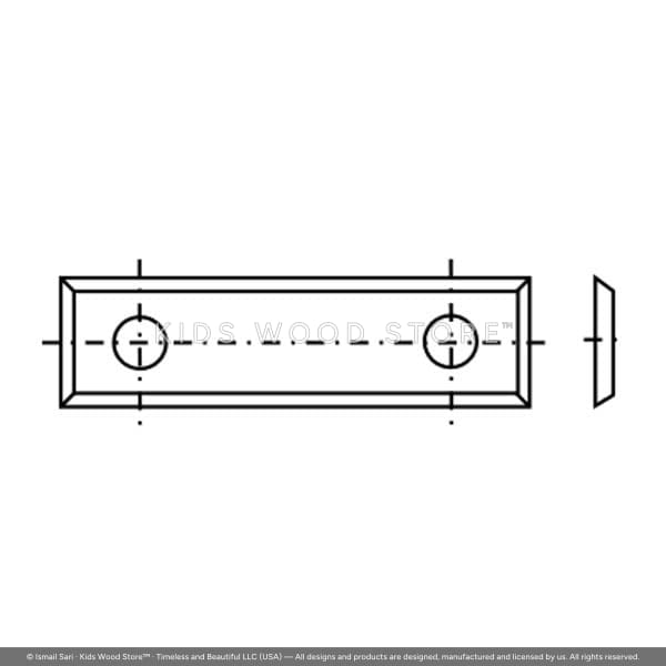 Carbide 4-Edge Sizing Knife Insert T04F-CR 39.5 × 9.0 × 1.5 Z4 — photo 1