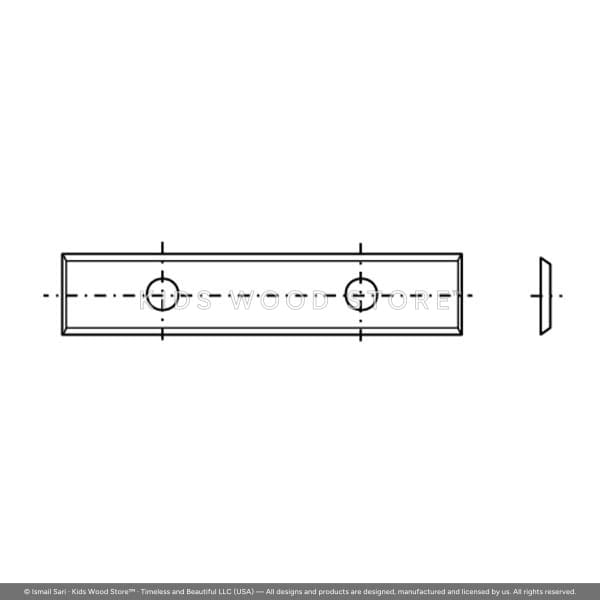 Carbide 4-Edge Sizing Knife Insert T04F-CR 49.5 × 9.0 × 1.5 Z4 — photo 1