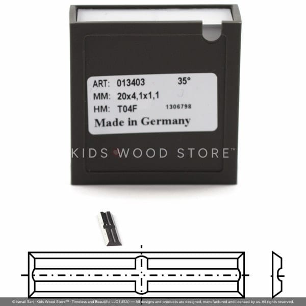 Carbide 4-Edge Sizing Knife Insert T04F 20 × 4.1 × 1.1 — photo 1