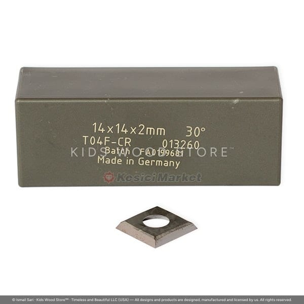 Carbide 4-Edge Square Knife Insert T04F-CR 14 × 14 × 2.0 — photo 1