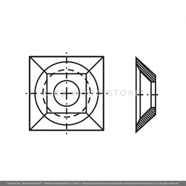 Carbide 4-Edge Square Knife Insert T10MG 21 × 21 × 5.5 — photo 1