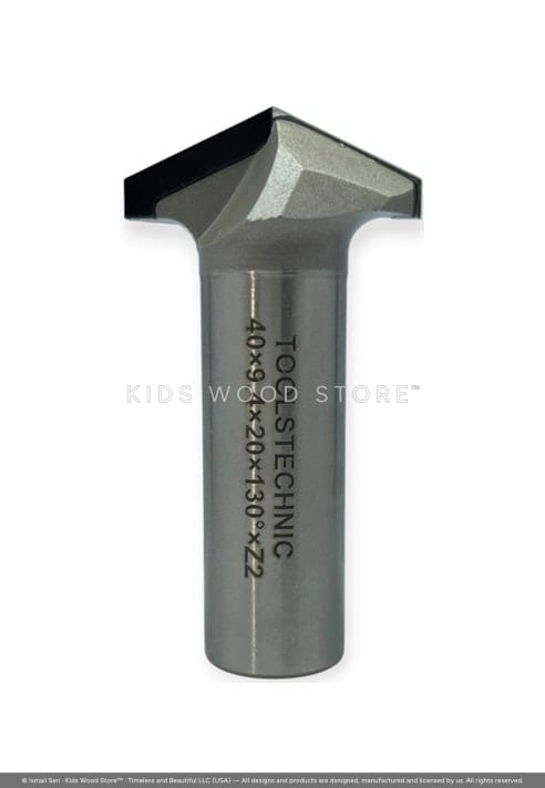 PCD V-Groove Bit 40 × 9.4 × 20 × 130° Z2 — photo 1