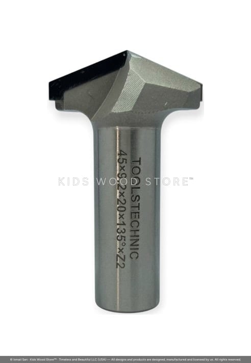 PCD V-Groove Bit 45 × 9.2 × 20 × 135° Z2 — photo 1