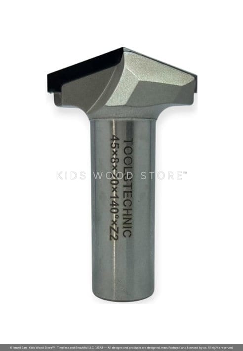 PCD V-Groove Bit 45 × 8 × 20 × 140° Z2 — photo 1