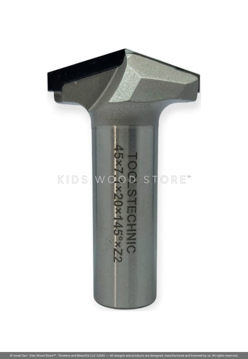 PCD V-Groove Bit 45 × 7.1 × 20 × 145° Z2 — photo 1