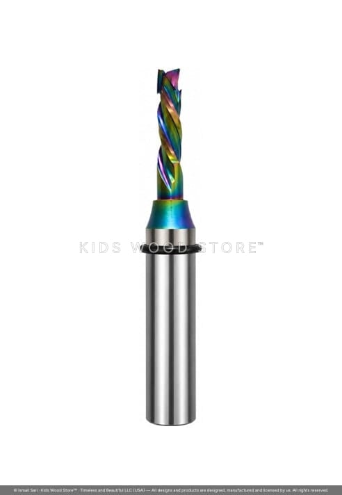 Turbo Router Bit Compression Blue Coated 6 × 22 × 75 × 12 Z3+3 — photo 1