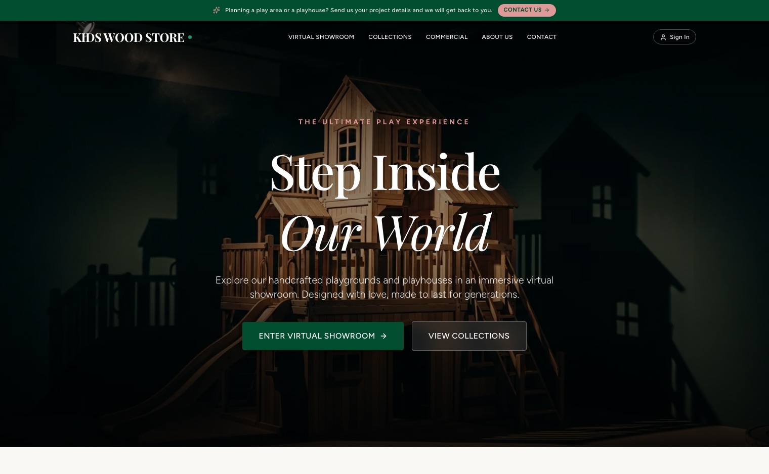 Kids Wood Store — e-commerce