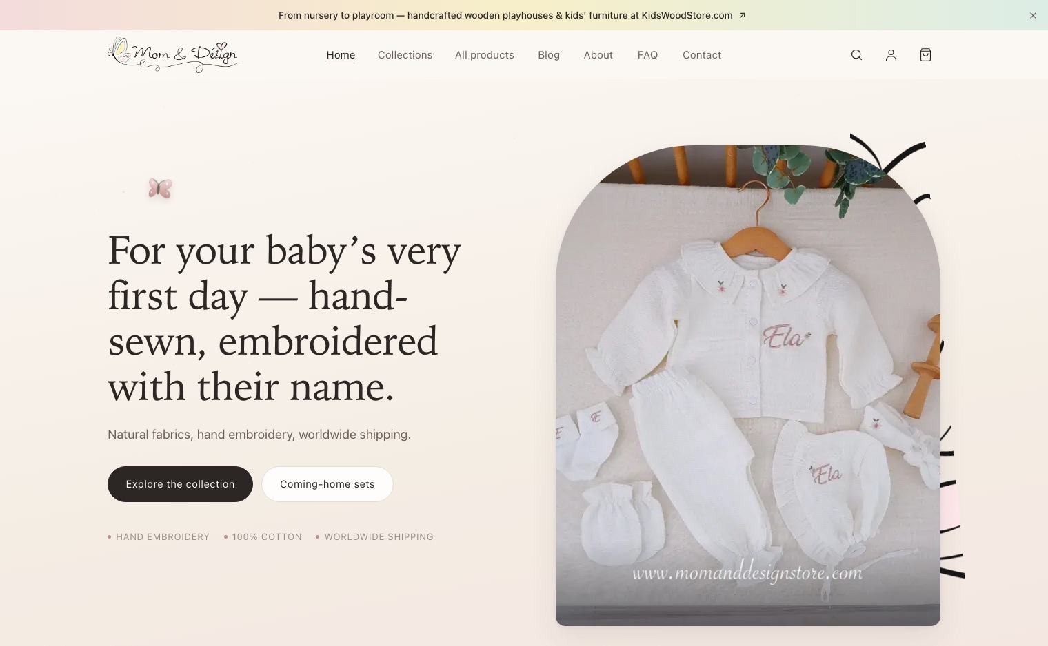 Mom & Design — store and admin panel
